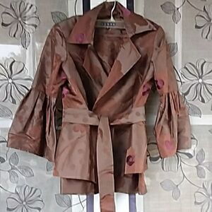 Penta Brown Women's Blazer with Belt
